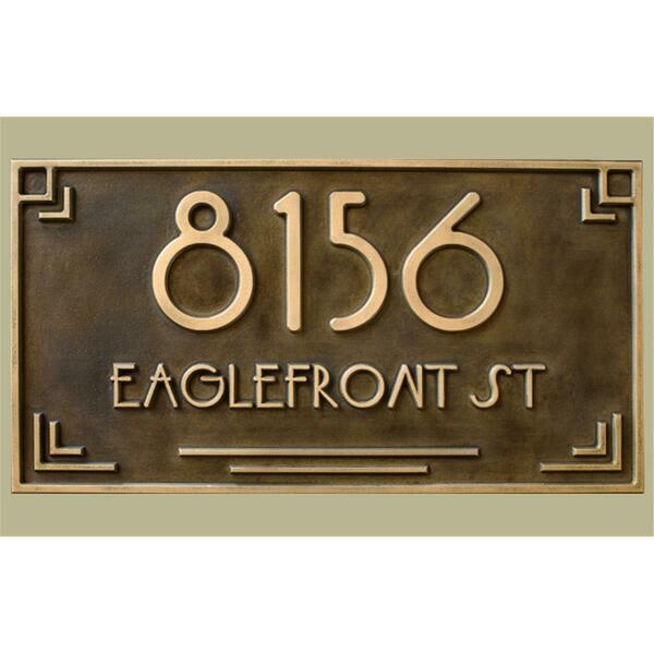 Special Lite Products Contemporary Top Mount Address Plaque, White MP-452-WH